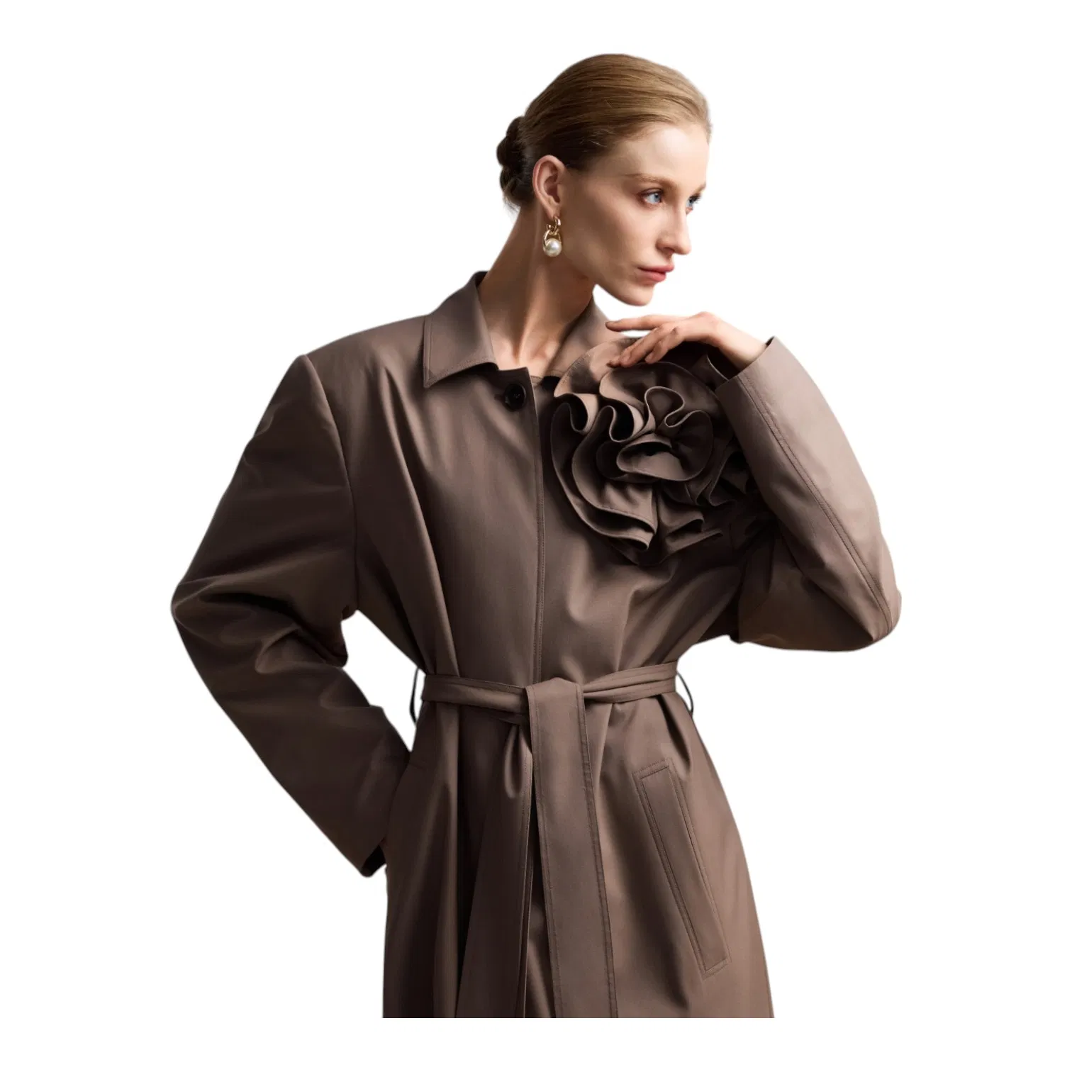Chic Tailored Slim Fit for Office Wear and Business Meetings Business Women Overcoat