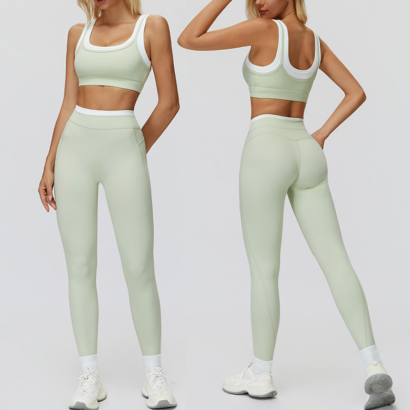 New Women's 2 Piece Workout Outfit, Shorts Sports Bra, Seamless Yoga Gym Activewear for Running, Fitness