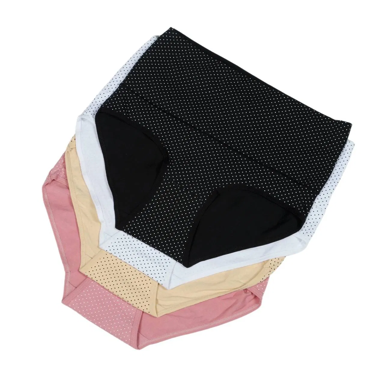 Women's Polka DOT High Waisted Underwear, Pure Cotton Mommy Pants