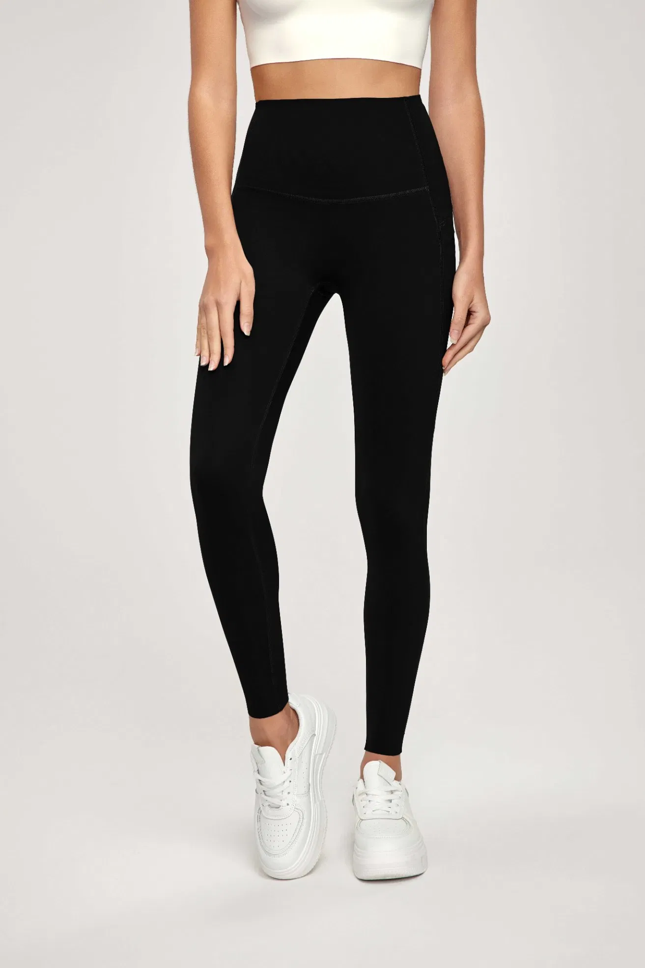 Women's Activewear 7A Antibacterial Cooling Yoga Pants with Pockets High Waist Butt-Lifting Gym Leggings for Women – Cuttable Ankle Design