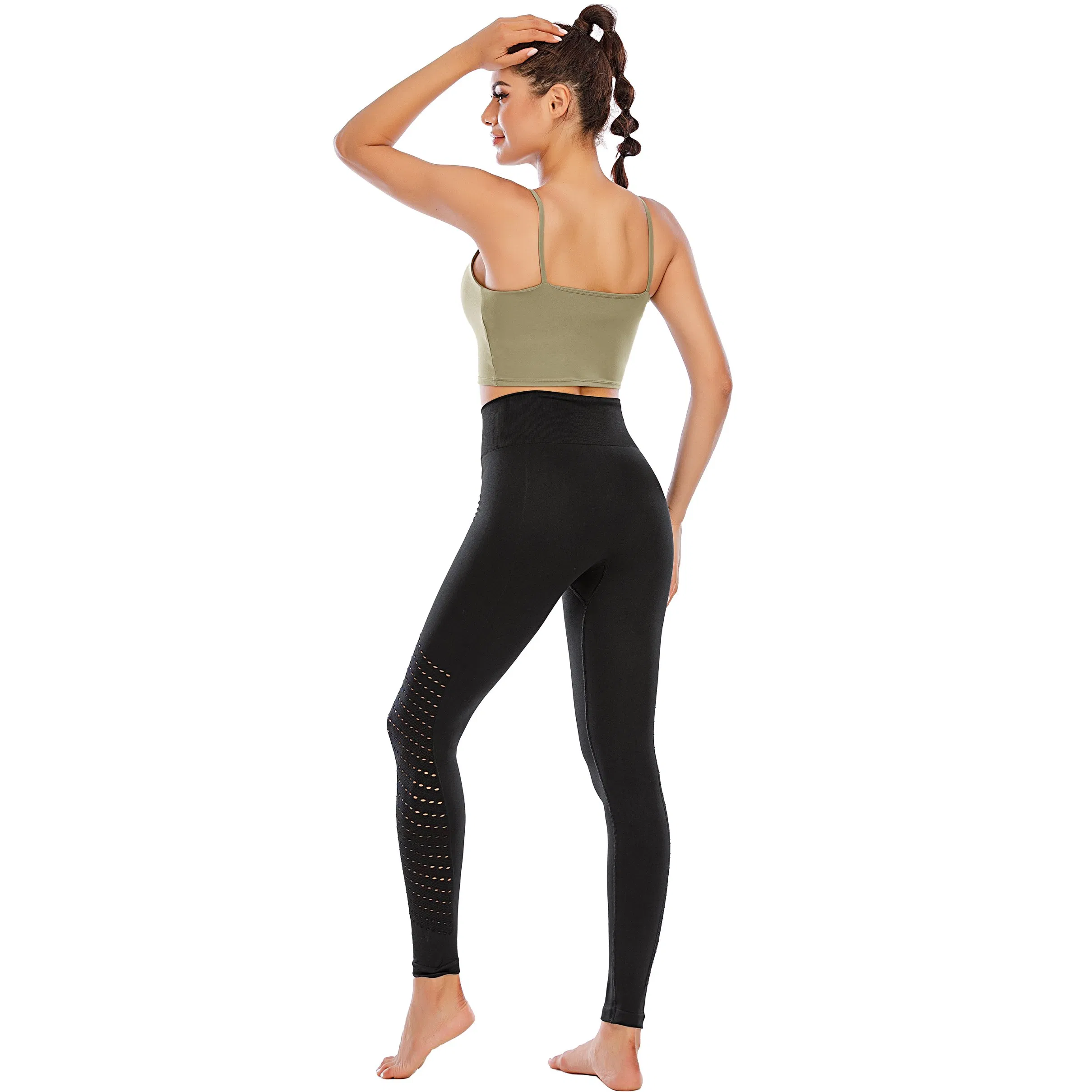 Cropped Tank Tops Ribbed Long Yoga Bra Tops Women Workout Activewear