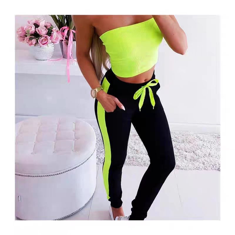 Wholesale Custom Fashion Trousers Drawstring Ladies Sweat Pants for Women Sports Running