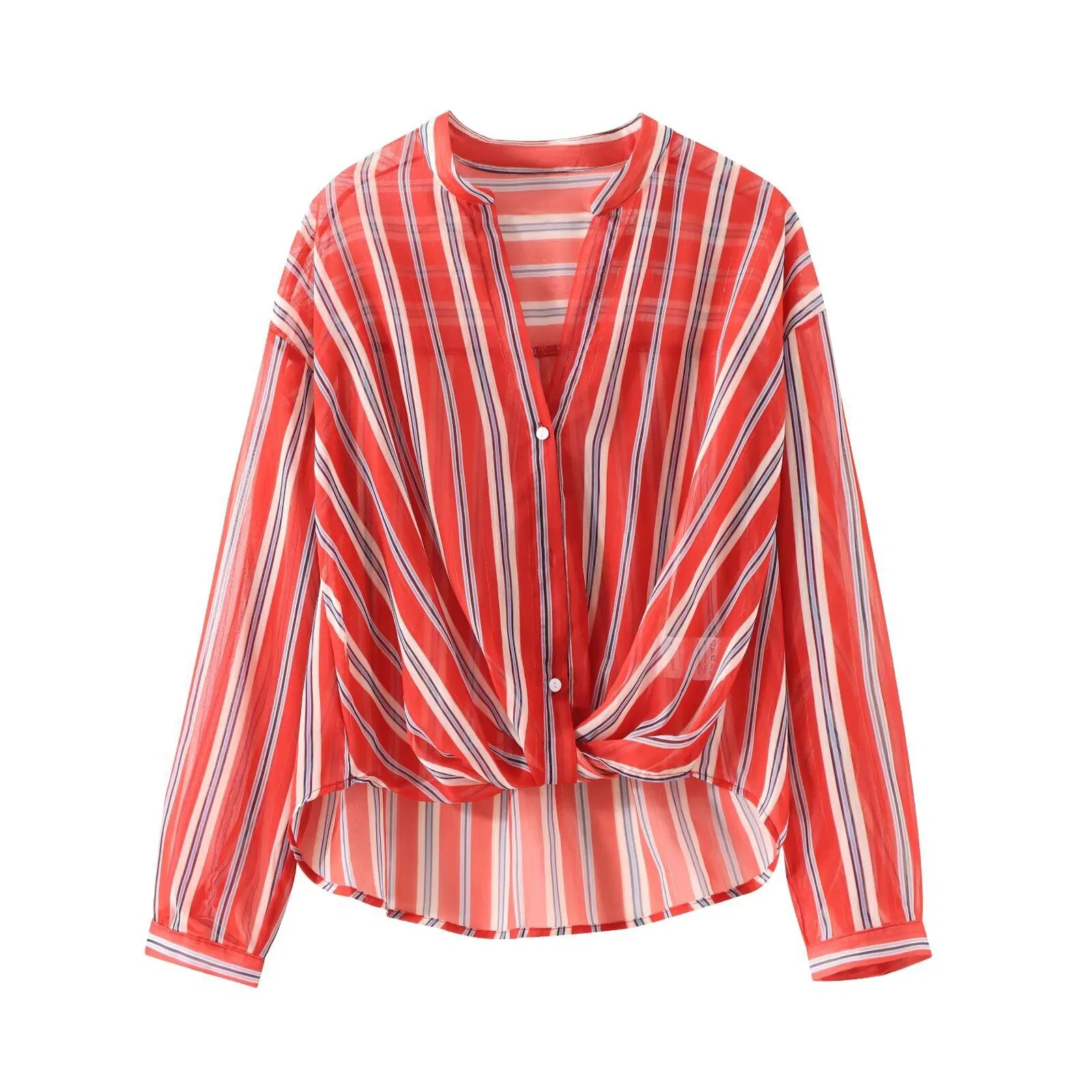 Stylish Customized Striped Blouses Unique Striped Blouses Tailored for Trendy Women’ S Fashion