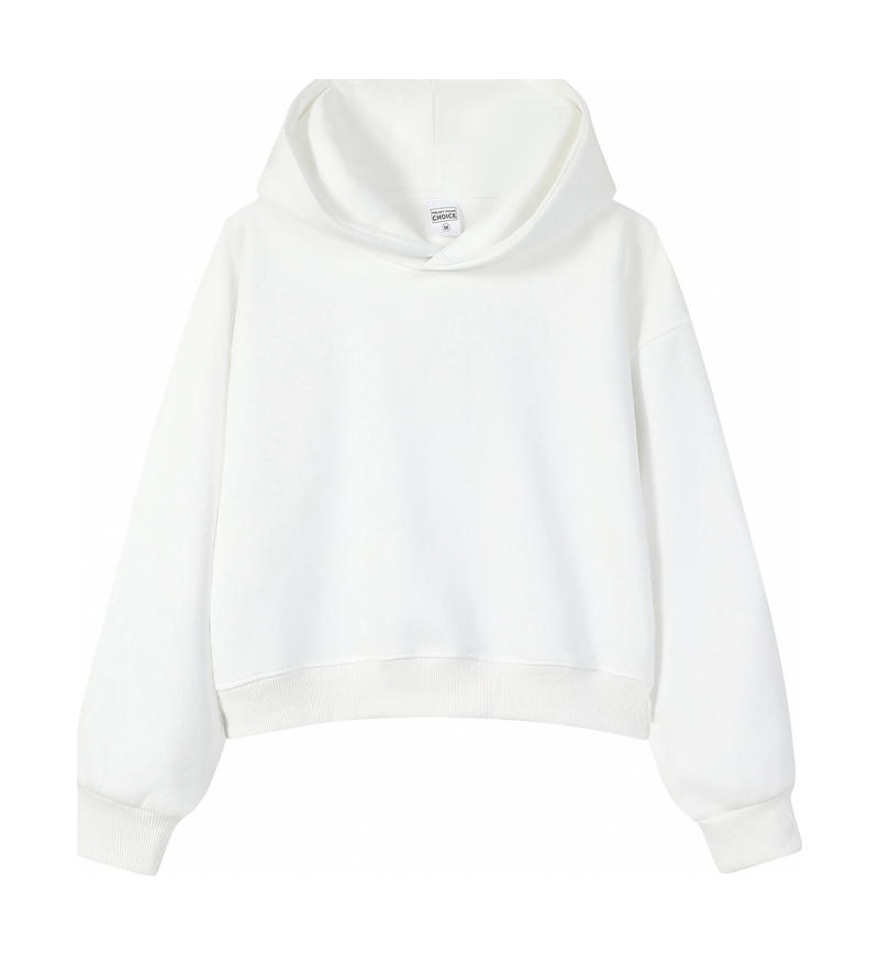 350GSM 100% Cotton Women Pullover Hoodies Sweatshirt for Women Accept Print Logo