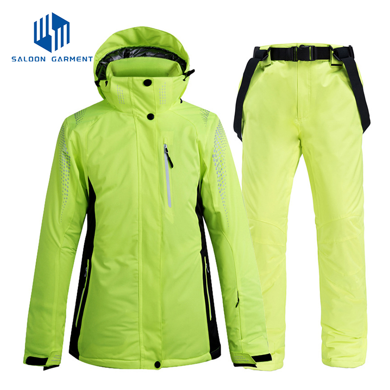 Women's Winter Outdoor Sportswear One-Piece Waterproof Ski Jackets Pants Snow Outfit Warm Clothes Snowboard Suit