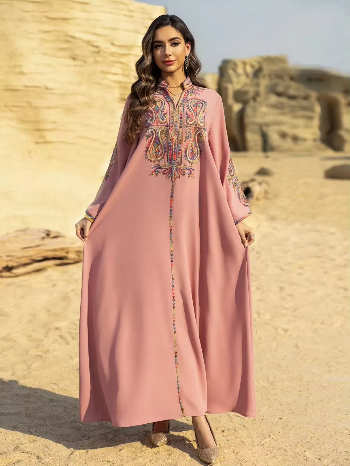 New Style Muslim Women's Ethnic Long Dress - Long-Sleeved Dress