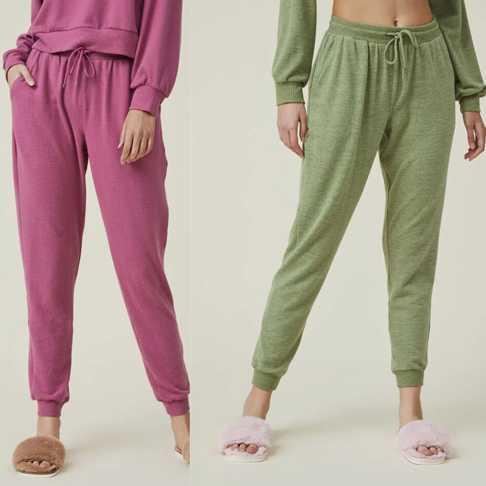 Wholesale China Customized High Quality Slim Cuffed Pant Relaxed Knitted Women Leisure Household Women Loungewear