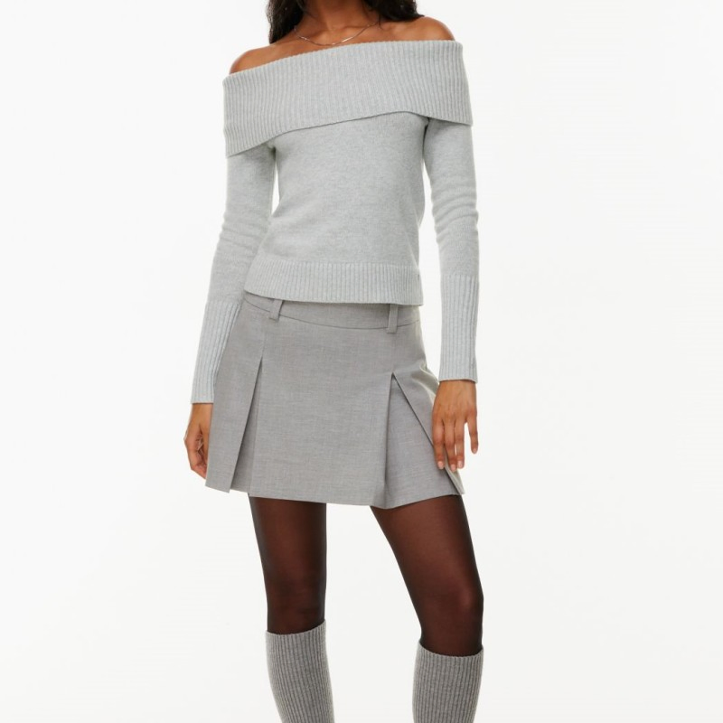 Sweet Flat Wide Shoulder Women Sweater Open Neck Lady Sexy Jumper.