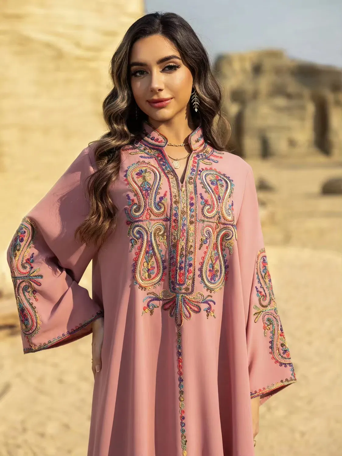 New Style Muslim Women's Ethnic Long Dress - Long-Sleeved Dress
