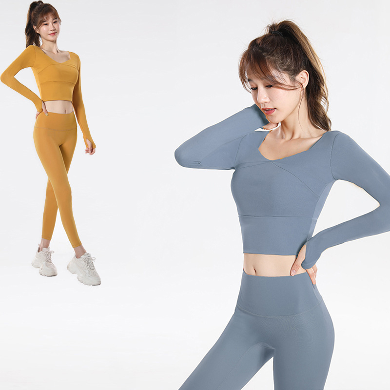 Built-in Cup Quick Dry Slim Breathable Women Yoga Tops