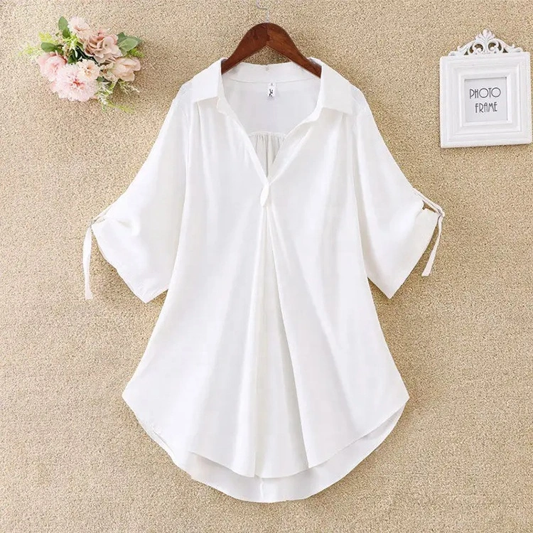 Fashion Long Sleeves Ruffles Casual Ladies Tops Shirts Elegant Chiffon Women Blouses