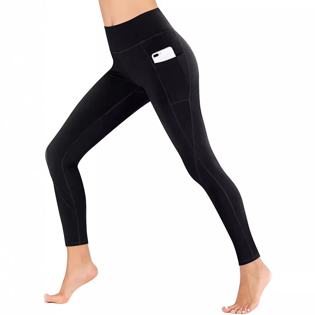 Four-Way Stretch High-Waist Shaping Yoga Leggings with Side Pockets for Women - Amazon Bestseller for Butt-Lifting and Fitness