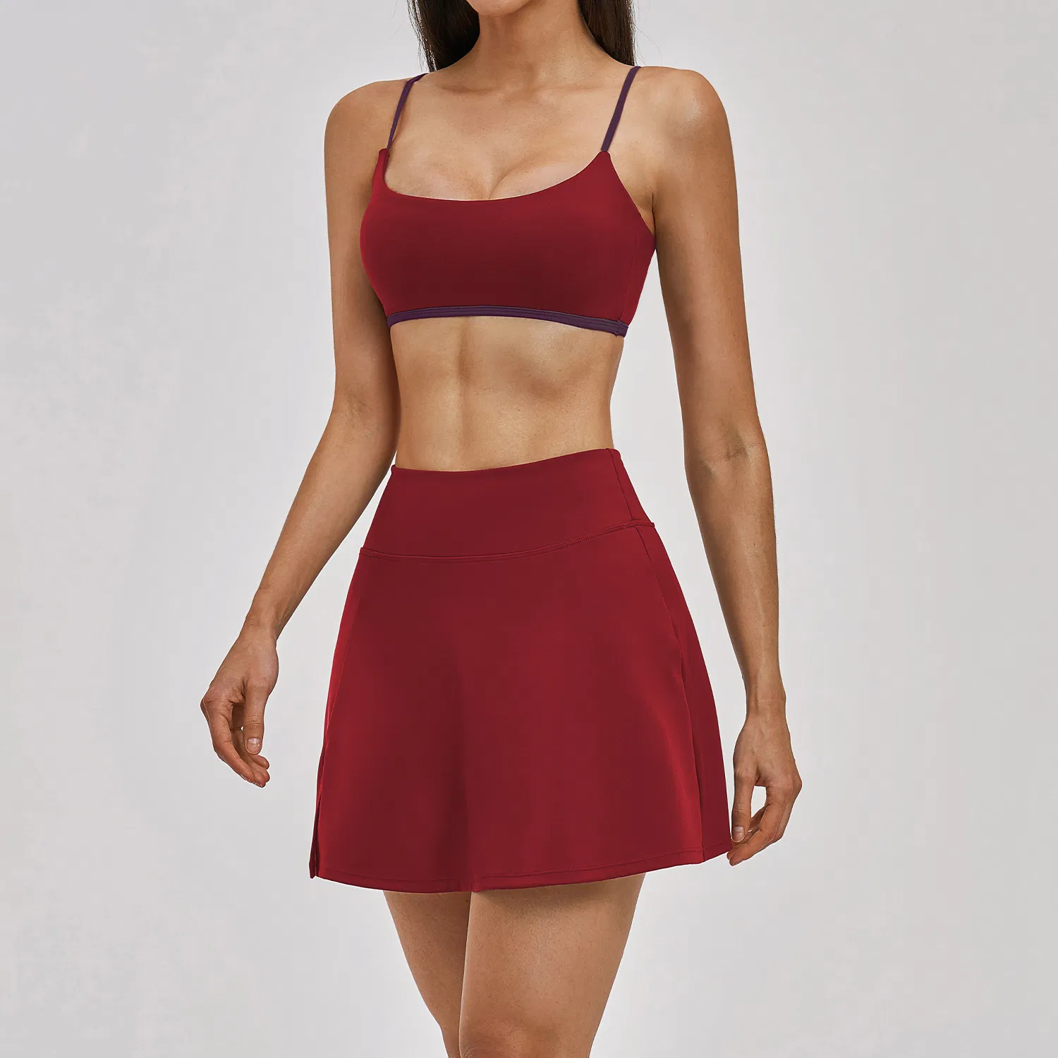 Quick Dry Casual Sports Suit Women Bare Feel Backless Bra Skirt Set Tennis Running Yoga Fitness Wear Online