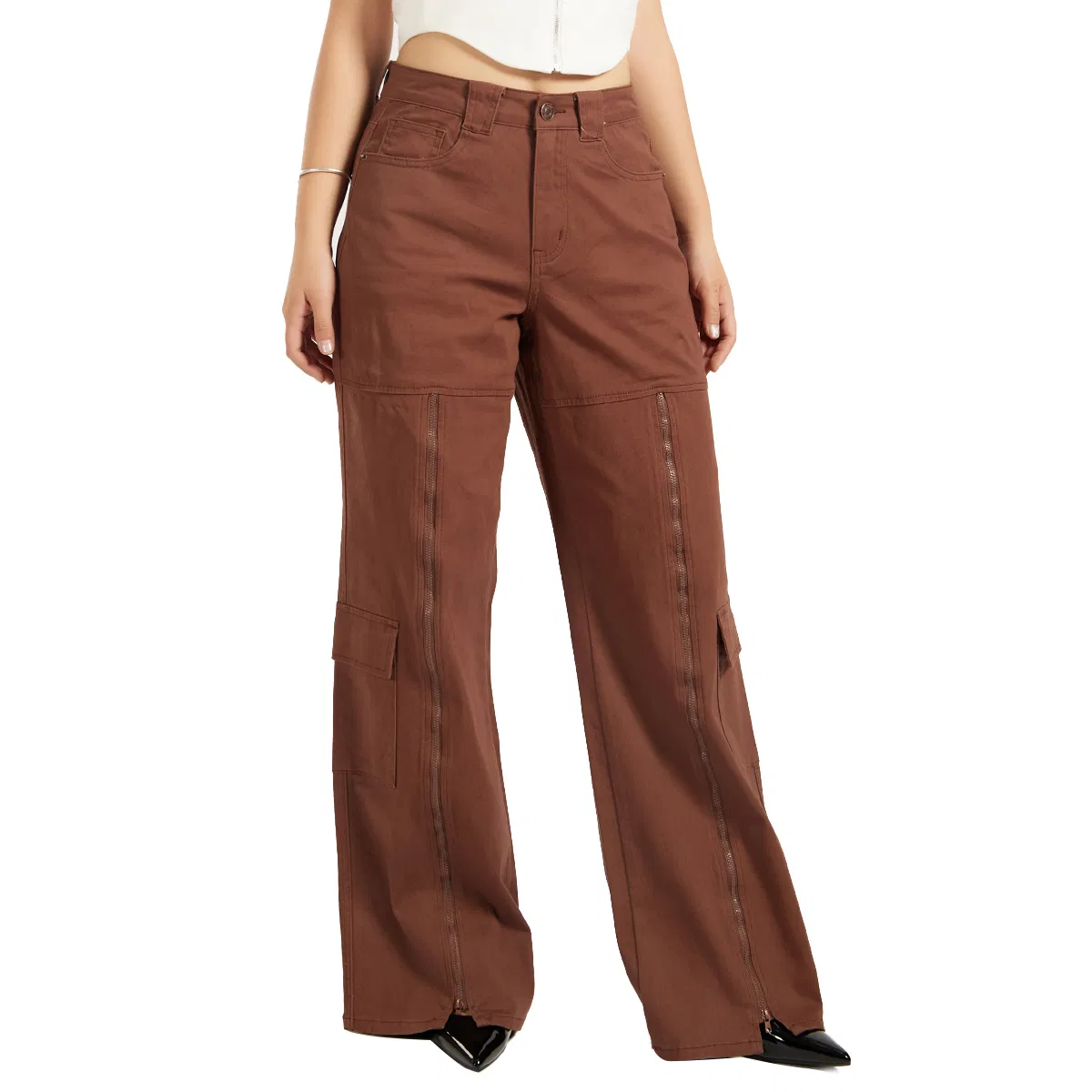 Custom OEM Wide Leg Denim Pants for Women Fashion Loose Jeans Trousers