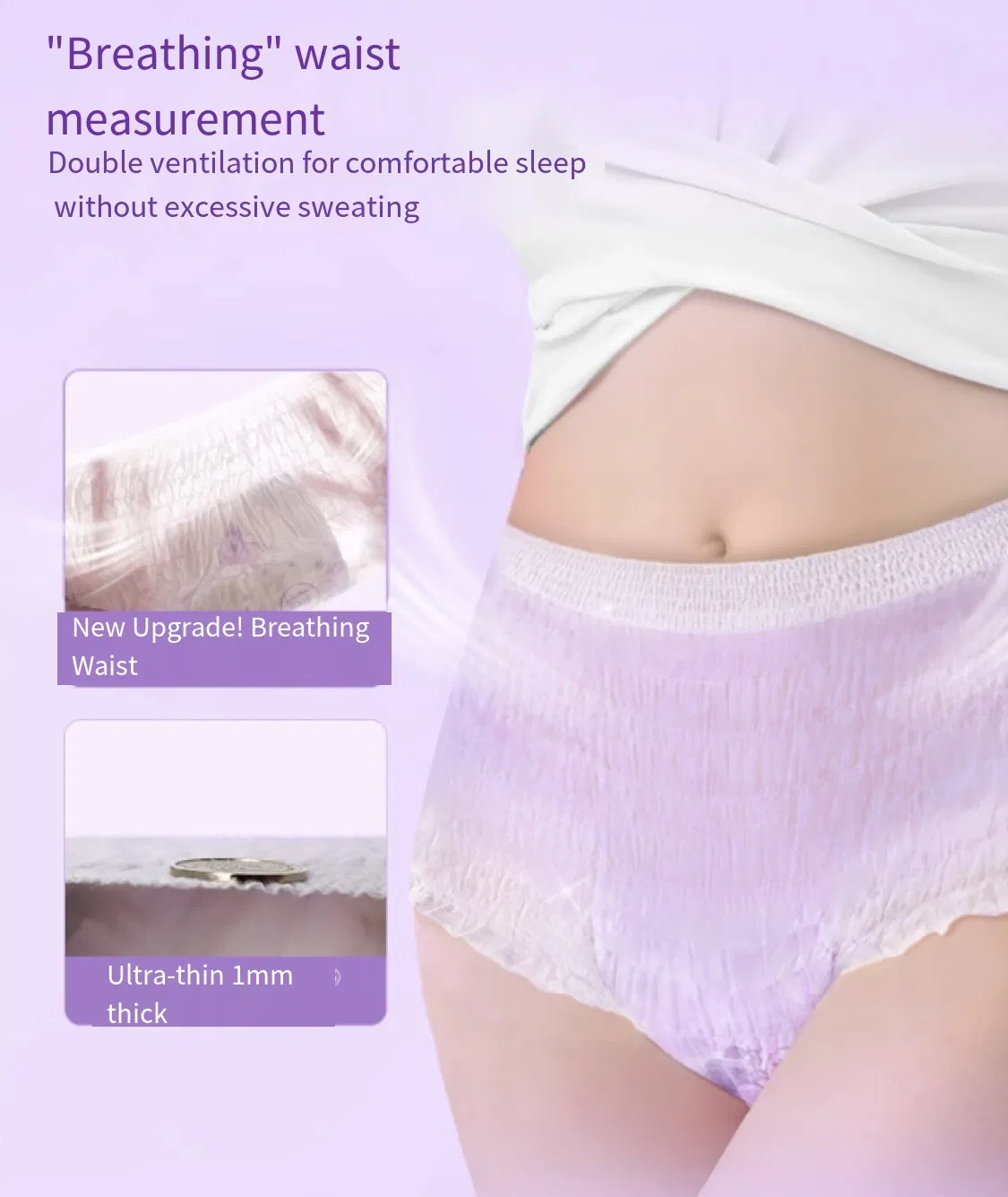 Factory Direct Organic Disposable Period Pants for Women Free Samples Available