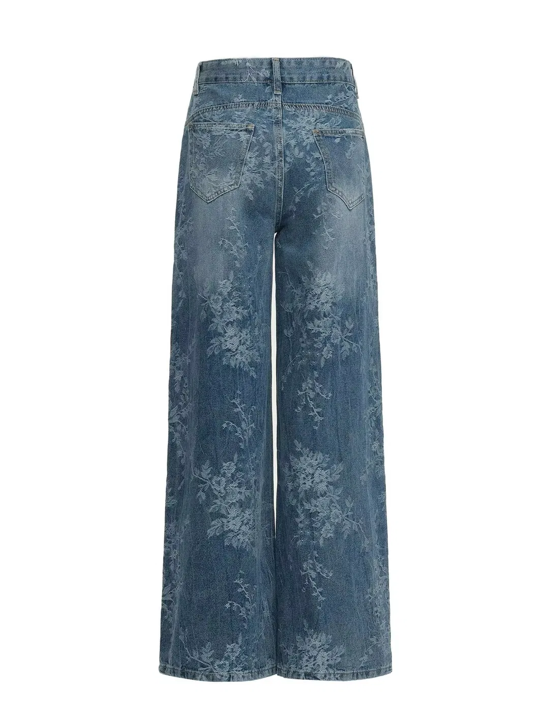 Blue Jacquard Jeans