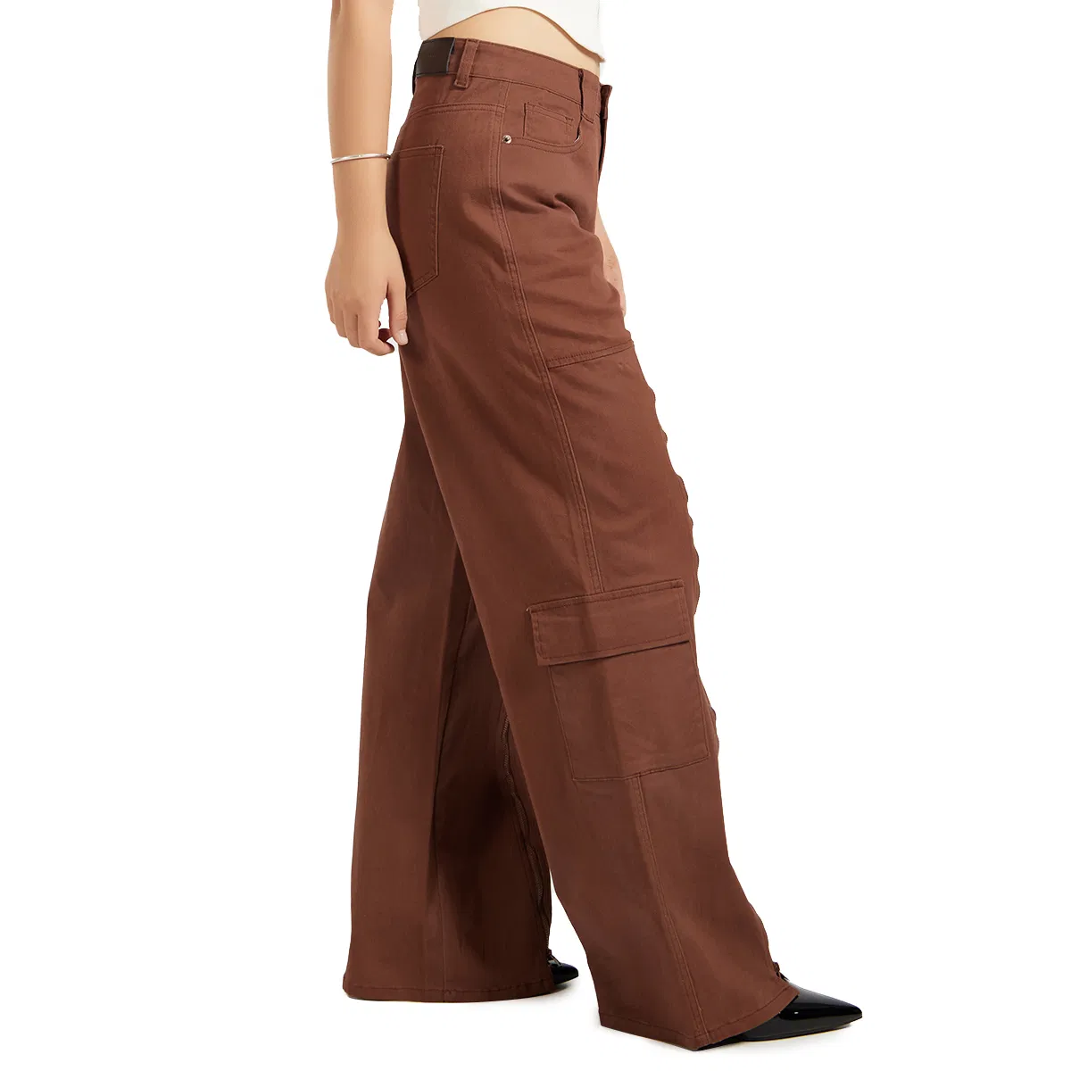 Custom OEM Wide Leg Denim Pants for Women Fashion Loose Jeans Trousers