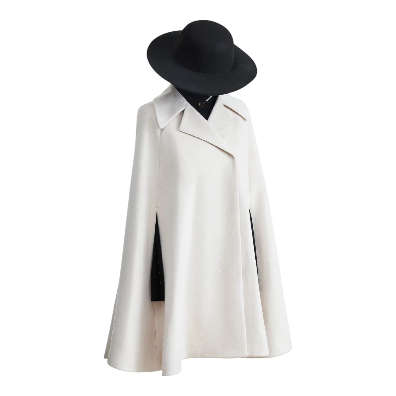 Asymmetrical Zip Cream for Corporate and Executive Business Wear Asymmetrical Zip Cream Mtm Women Overcoat