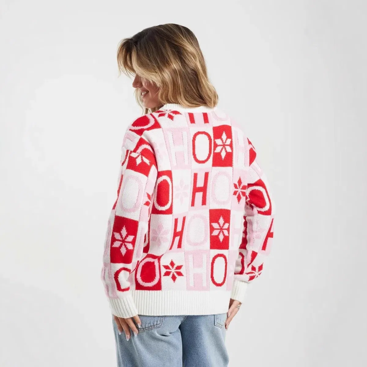 Fashion Autumn Winter Street Knit Custom Christmas Ladies Knitted Sweaters Women Jumper Sweater