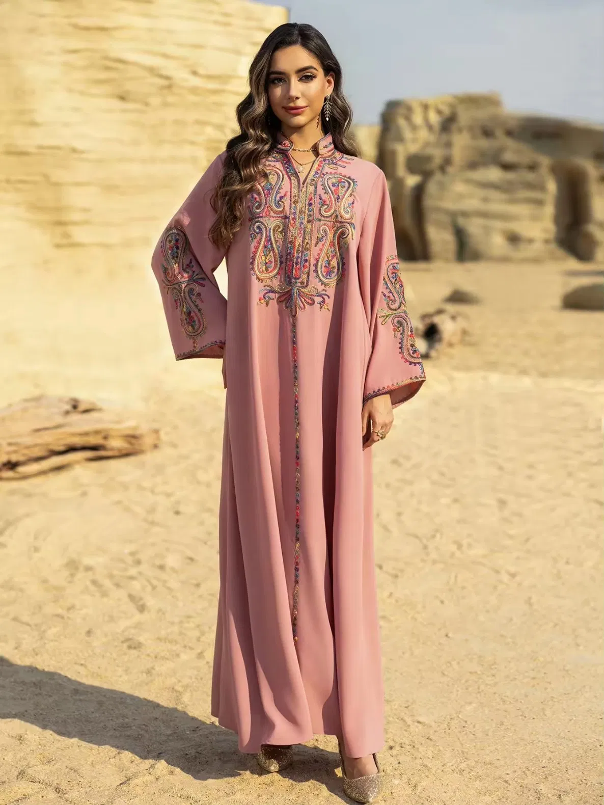 New Style Muslim Women's Ethnic Long Dress - Long-Sleeved Dress