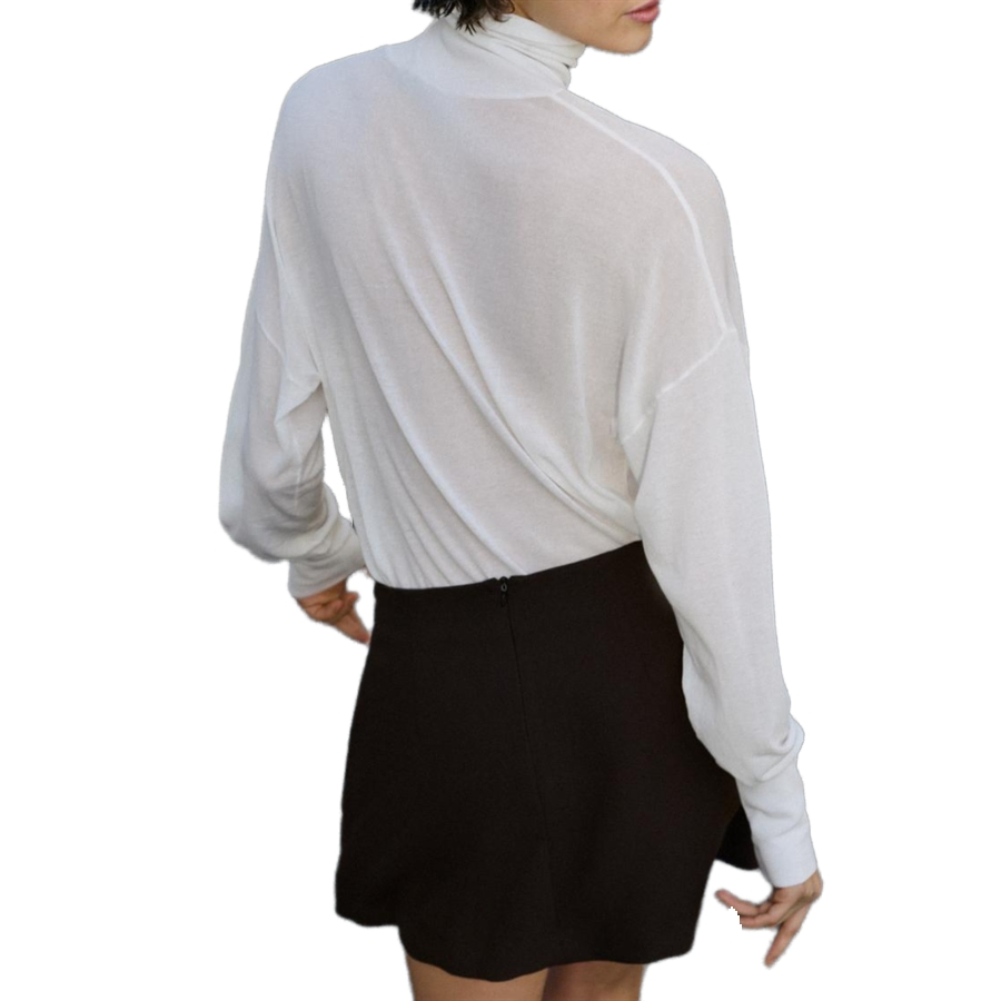 Women's Short Skirt Featuring Front Pleats Contrast Belt Loop Metal Buckle Invisible Back Zip Fastening Women Mini Skirt