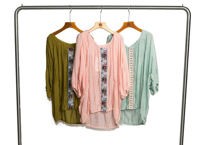 Women's Blouse Girl's Garments Clothings Apparel Summer Clear Material Lady Blouse