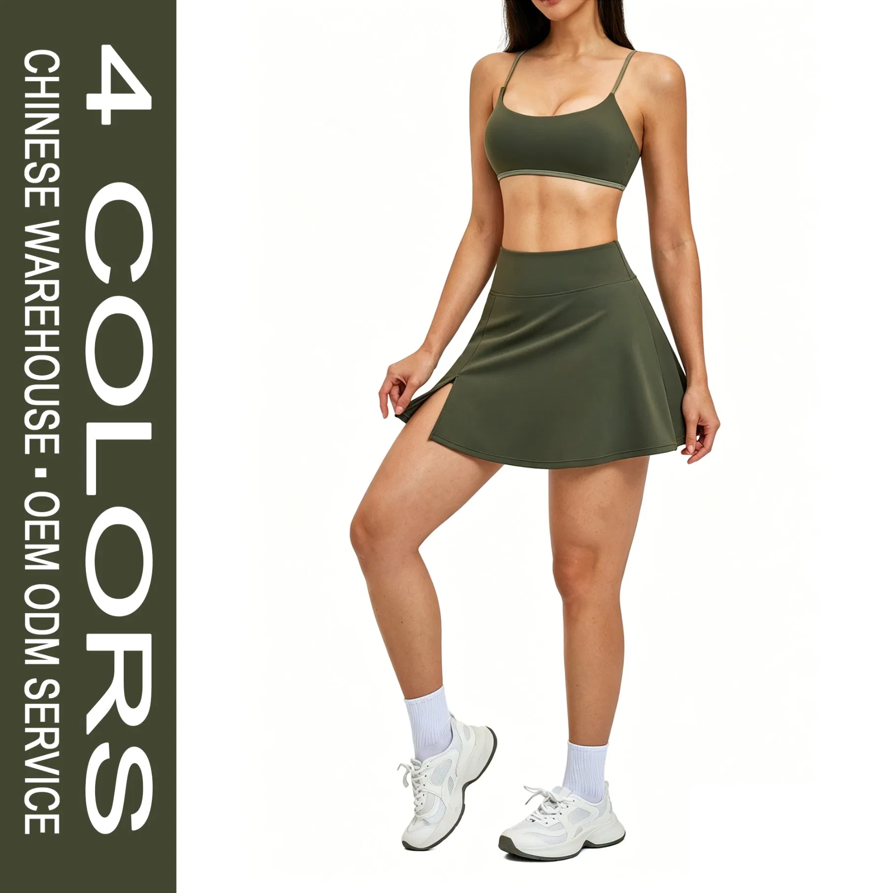 Women New Bare Feel Backless Sports Bra Skirt Set Tennis Running Yoga Quick Dry Casual Outdoor Fitness Wear