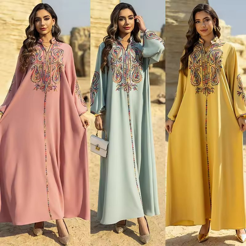 New Style Muslim Women's Ethnic Long Dress - Long-Sleeved Dress