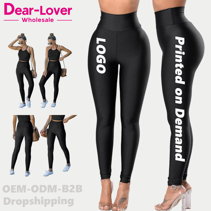 Dear-Lover Manufacturer Wholesale Low MOQ OEM ODM Pod Custom Logo Tummy Control Activewear Gym Workout Scrunch Butt Lifting Push up Yoga Women's Leggings