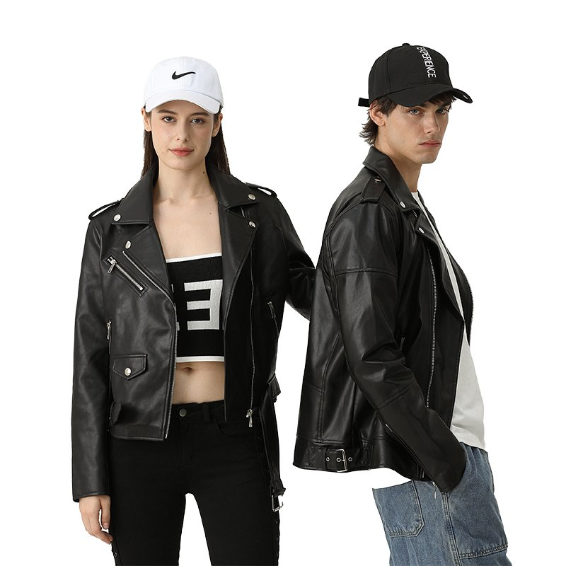 Chaqueta De Cuero PARA Mujer Leather Black PU Women Jacket