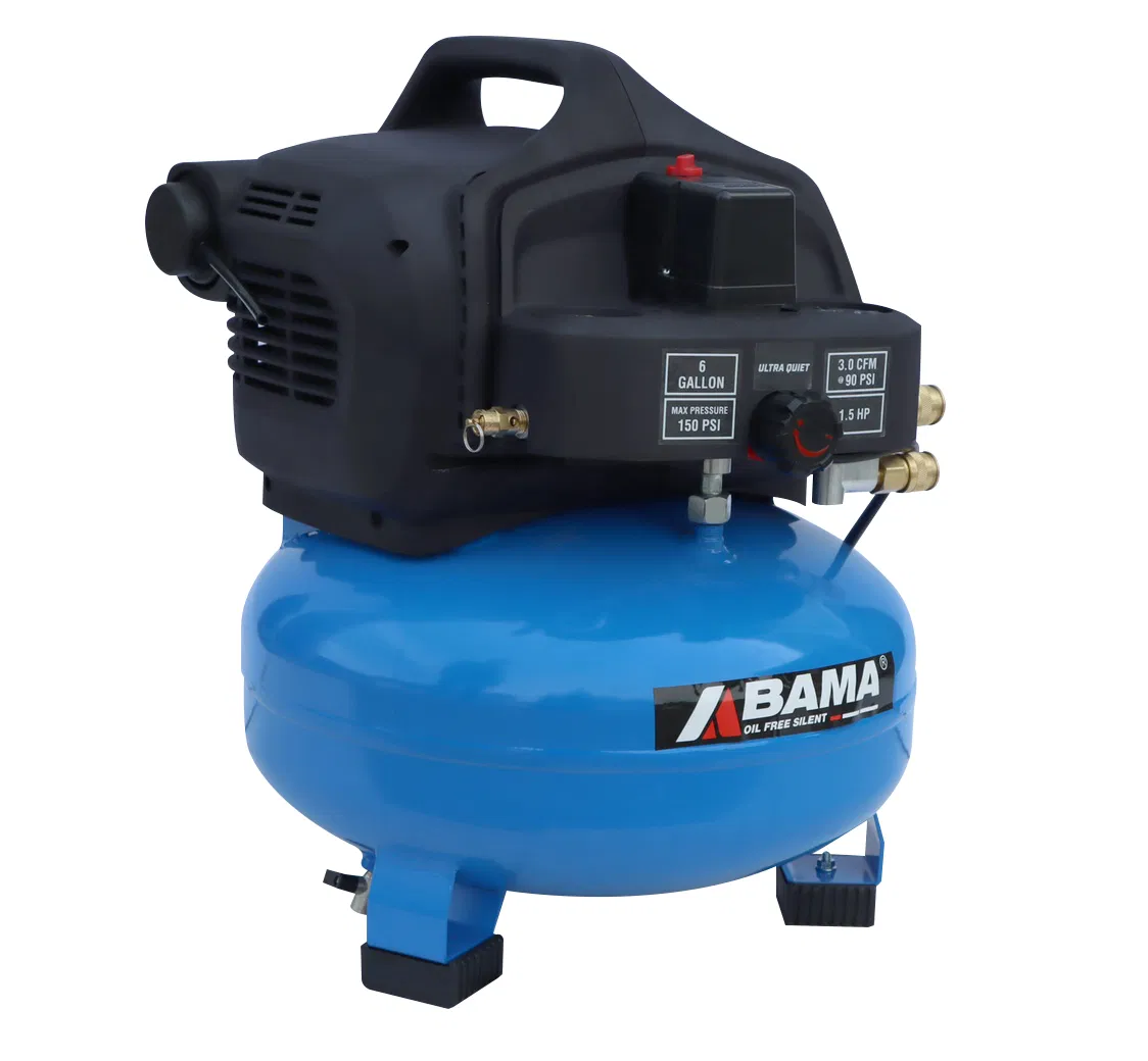 Compresor de aire portátil y silencioso Pancake, solo 67dba, 1.5HP, 150psi, 6g