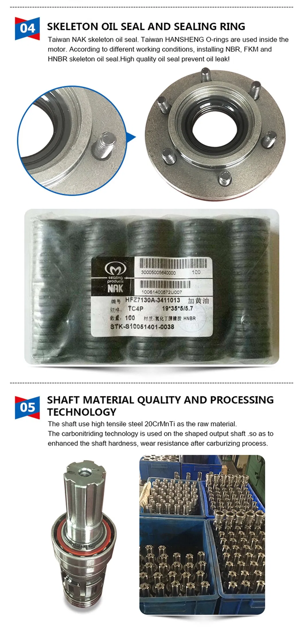 Motores Hidráulicos Confiables para Camiones de Basura con Diseño de Eje Plano con Llave