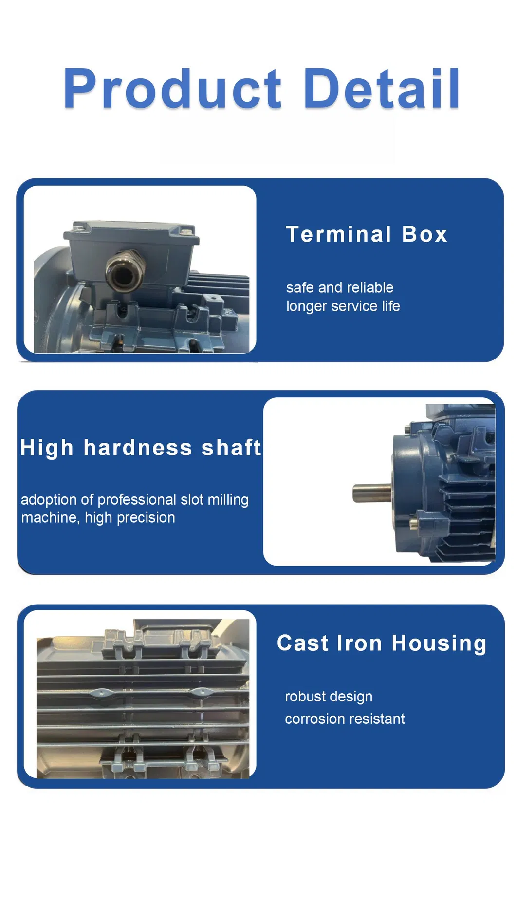 Motor Eléctrico de Eje Hueco Doble Rodamiento 1450 Rpm Trifásico 7.5kw