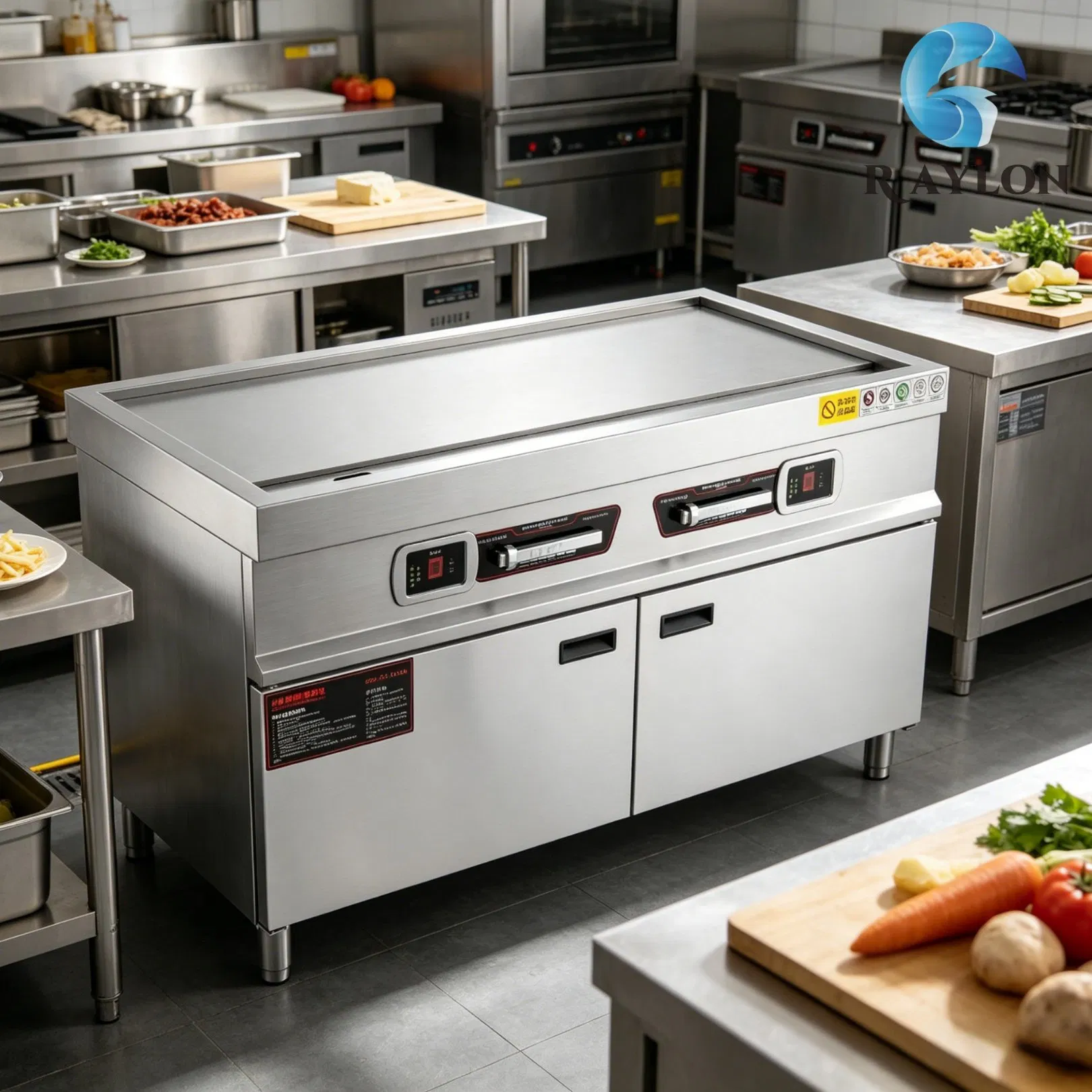Sistema de termostato para plancha plana comercial para cocinar panqueques