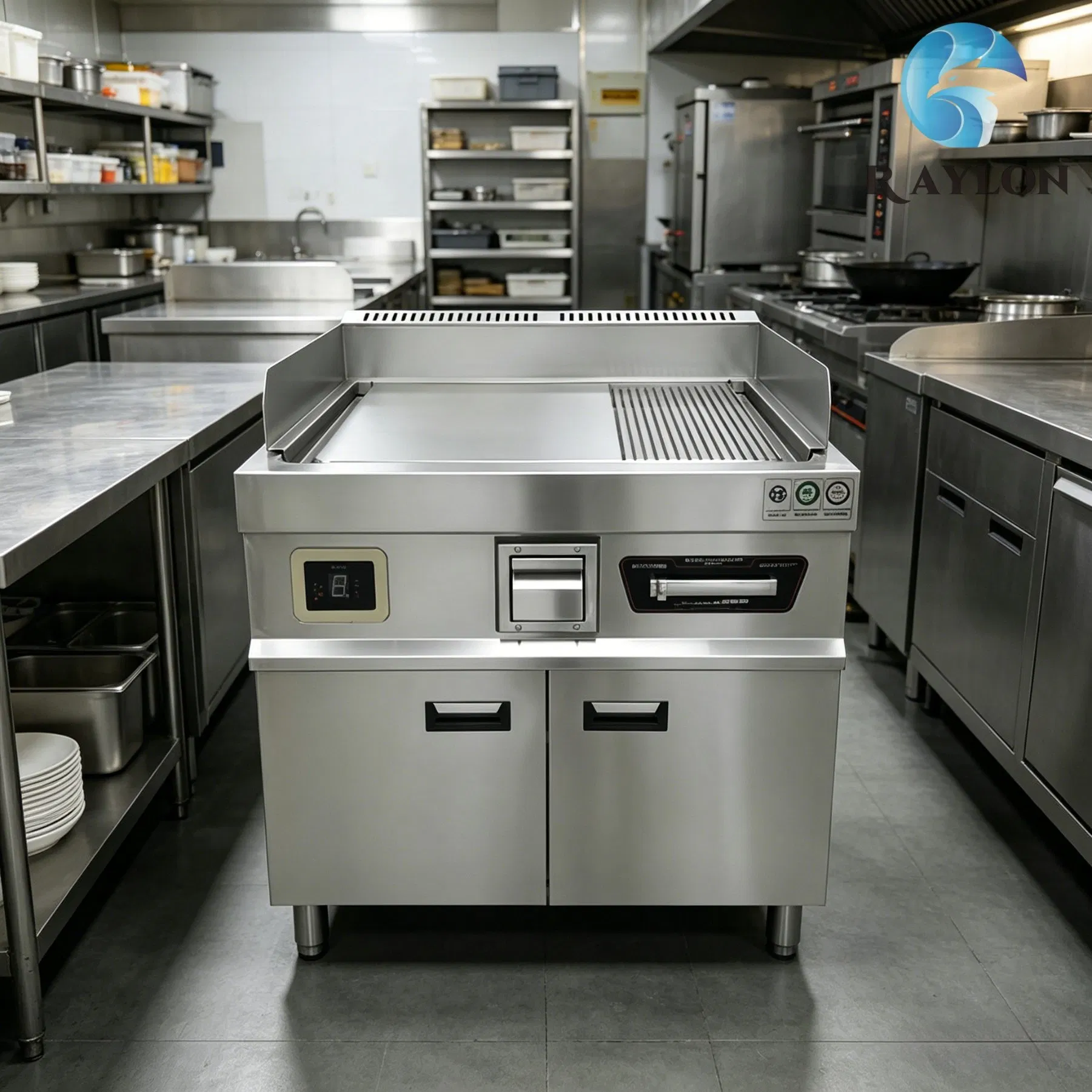 Sistema de termostato para plancha plana comercial para cocinar panqueques