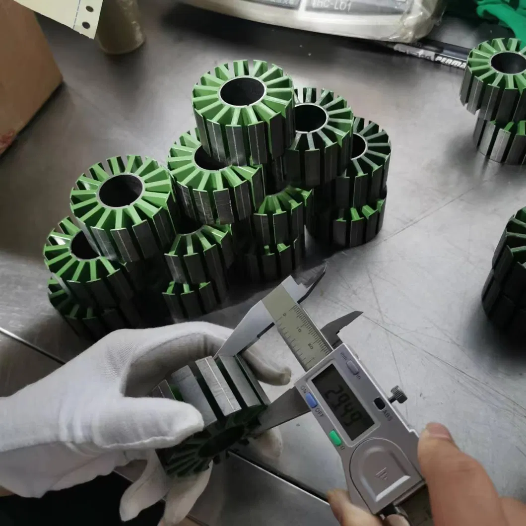 Detalle de laminación de núcleo de motor