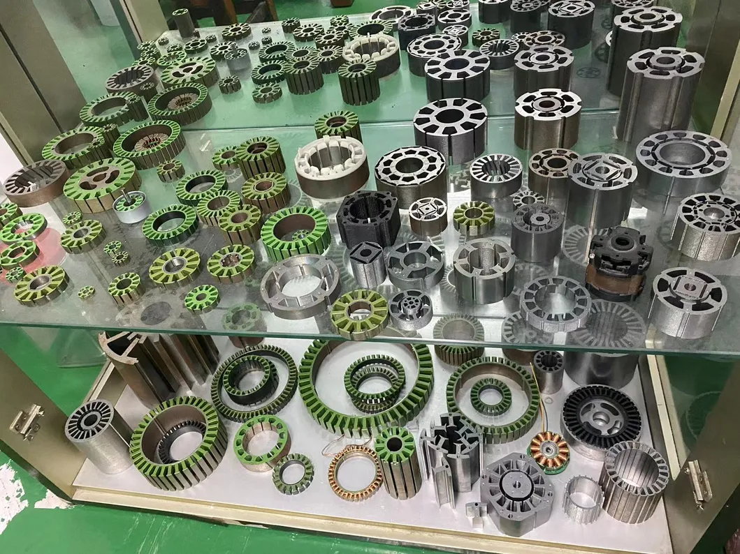 Detalle de laminación de núcleo de motor