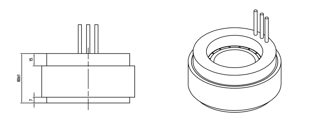 Dibujo de tamaño del motor