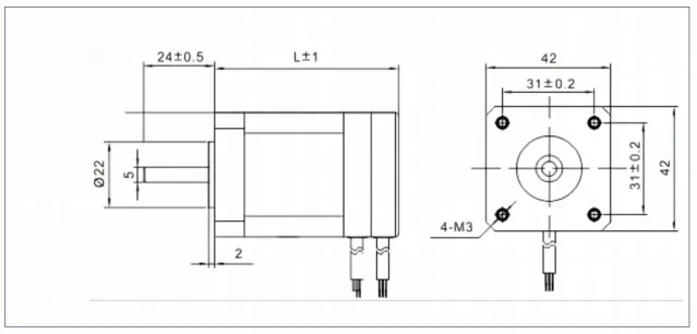 Dt57bl70-336 Tecnología sin ranuras Motor eléctrico de bajo ruido para dispositivos médicos