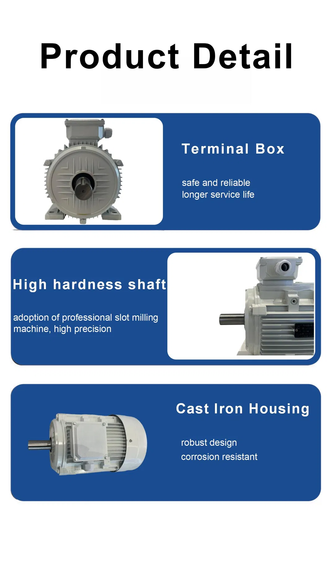 Motor Eléctrico de Eje Hueco Doble Rodamiento 1450 Rpm Trifásico 7.5kw