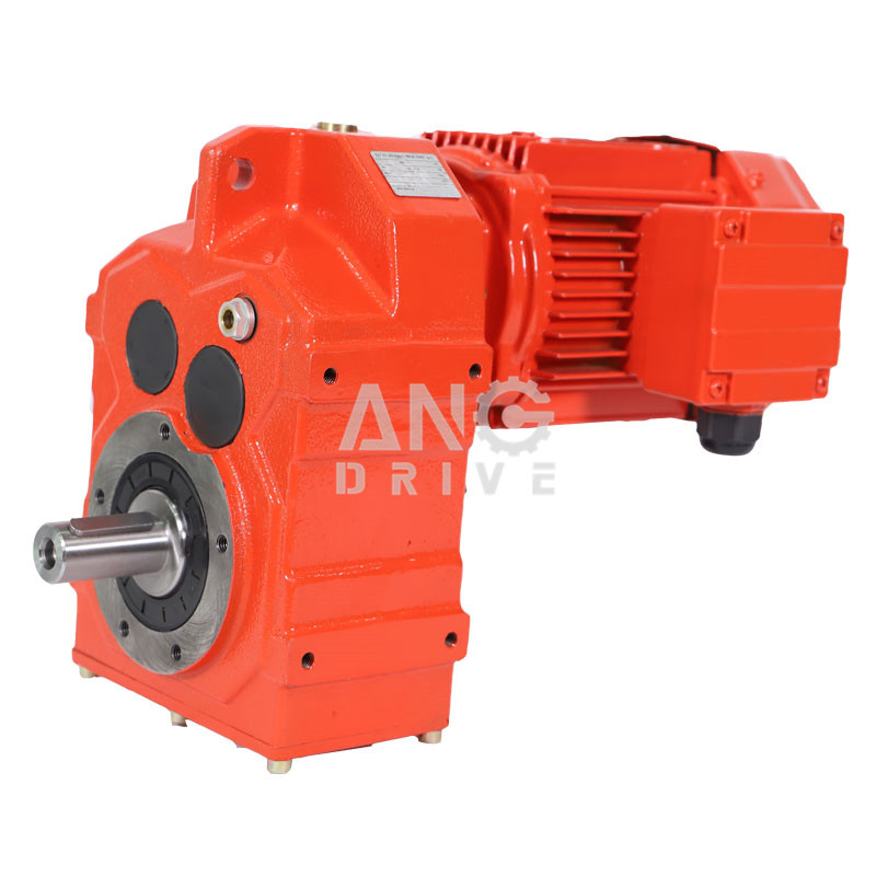 Serie K Flenders Tipo AC 50Hz 60Hz Trifásico 220V 380V 660V Motor Reductor Helicoidal de Eje Hueco en Ángulo Recto con Brida de Salida