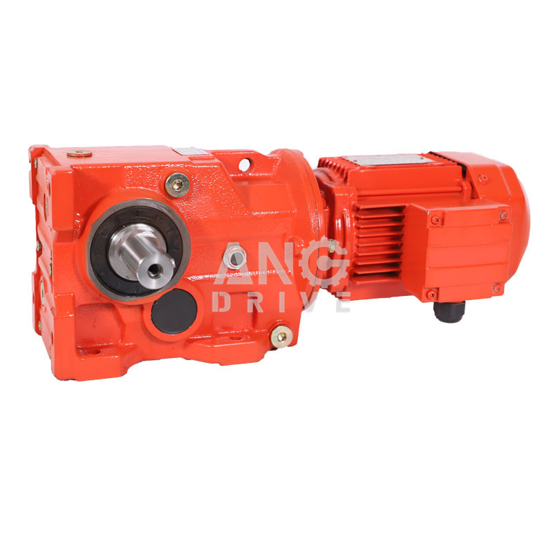Serie K Flenders Tipo AC 50Hz 60Hz Trifásico 220V 380V 660V Motor Reductor Helicoidal de Eje Hueco en Ángulo Recto con Brida de Salida