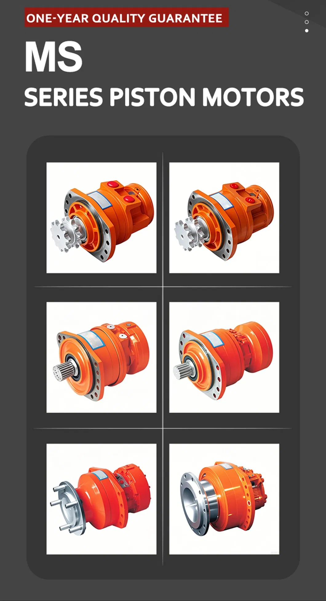Motor de Pistón Radial Serie Ms con Alta Densidad de Par y Diseño Compacto para Instalaciones con Espacio Confinado, Motor Hidráulico de Pistón