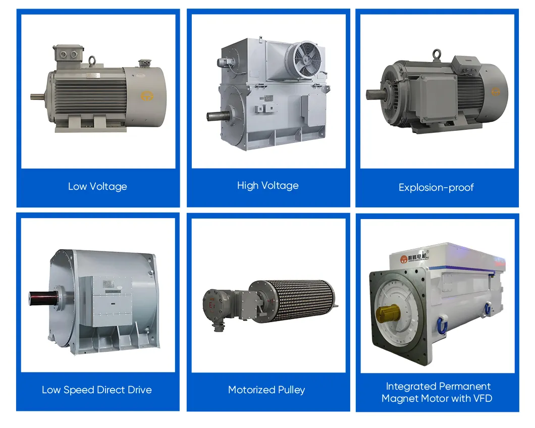 Venta de fábrica motor eléctrico de imán permanente de baja velocidad de accionamiento directo 7.5-300 Rpm para torre de enfriamiento