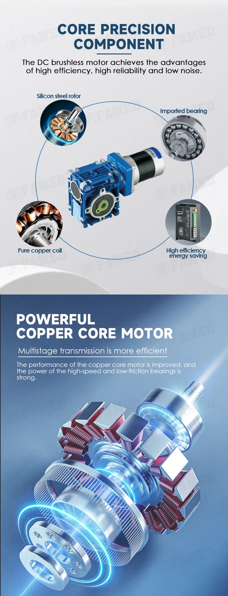 Componente de precisión para motor
