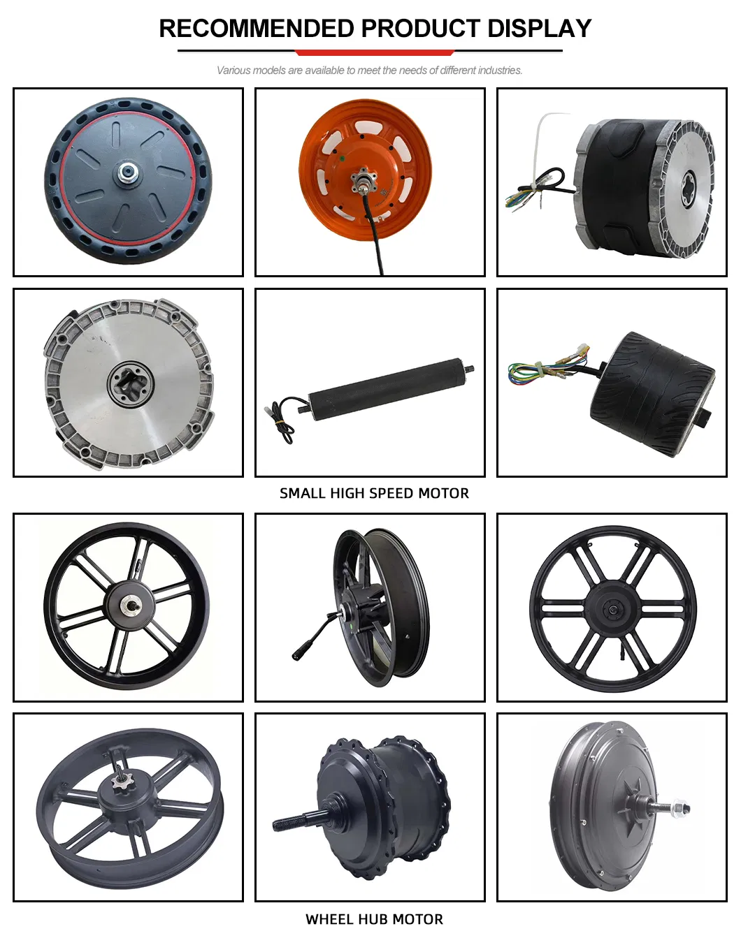 Motor de cubo de rueda de corriente continua sin escobillas de alto par y accionamiento directo