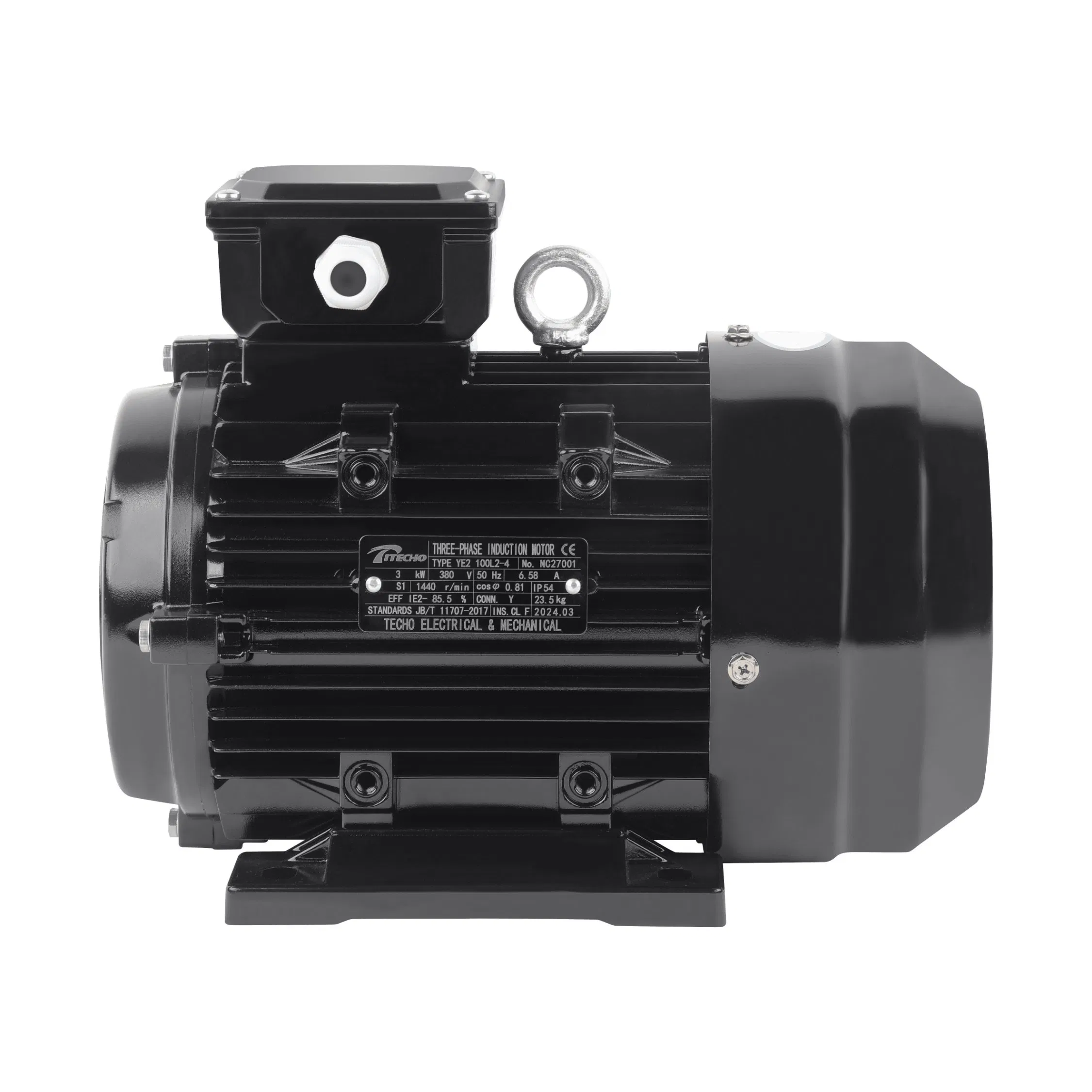 Bomba de Lavadora de Alta Presión Motor Eje Hueco 5.5kw 7.5HP Trifásico 24mm Eje