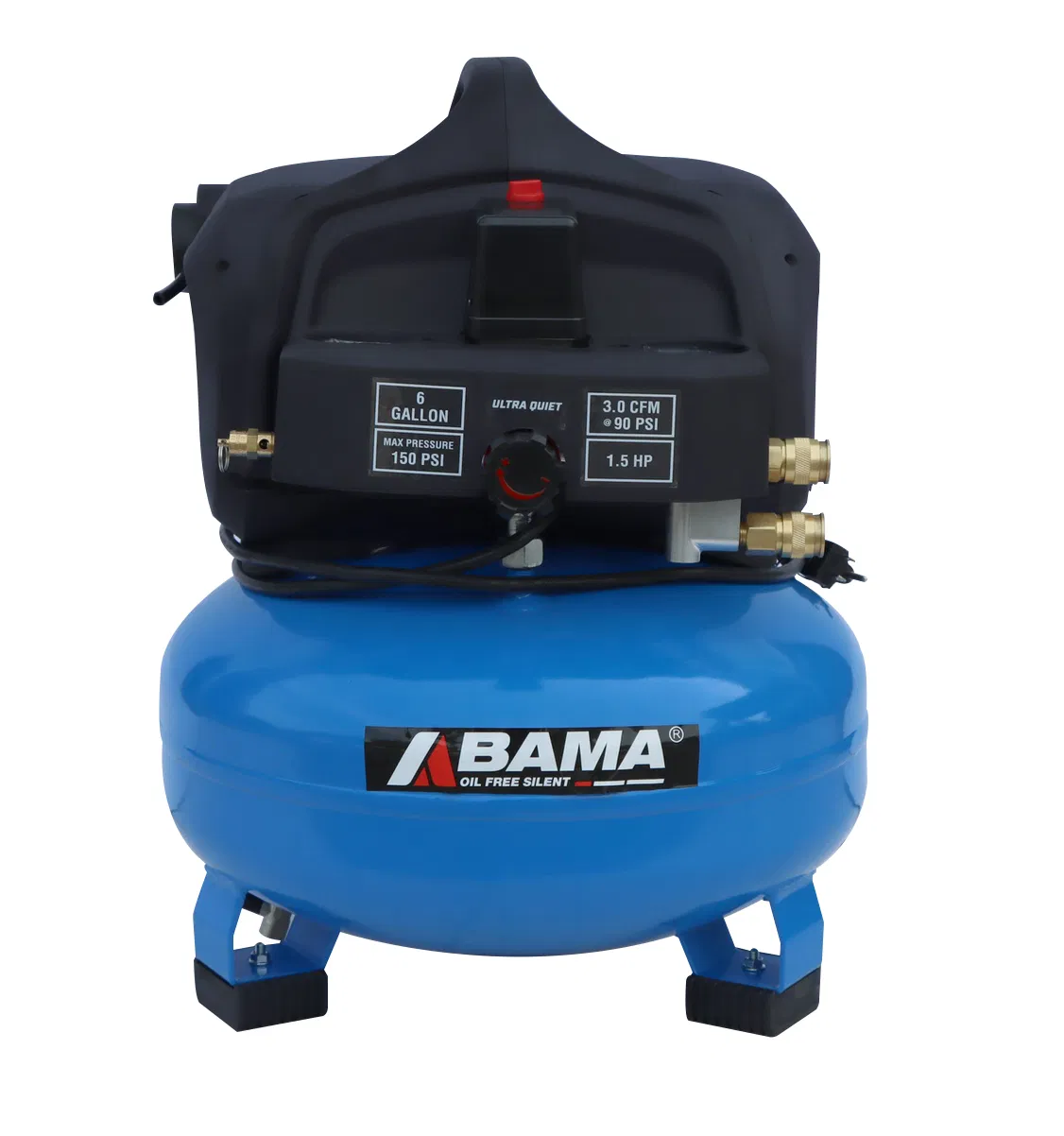 Compresor de aire portátil y silencioso Pancake, solo 67dba, 1.5HP, 150psi, 6g