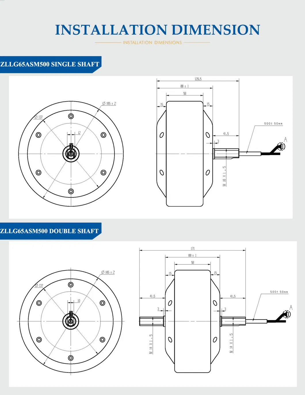 Motor de cubo de rueda de accionamiento directo sin engranajes eléctrico sin escobillas de baja velocidad y potente Zltech 6.5inch 48V 200rpm 200kg