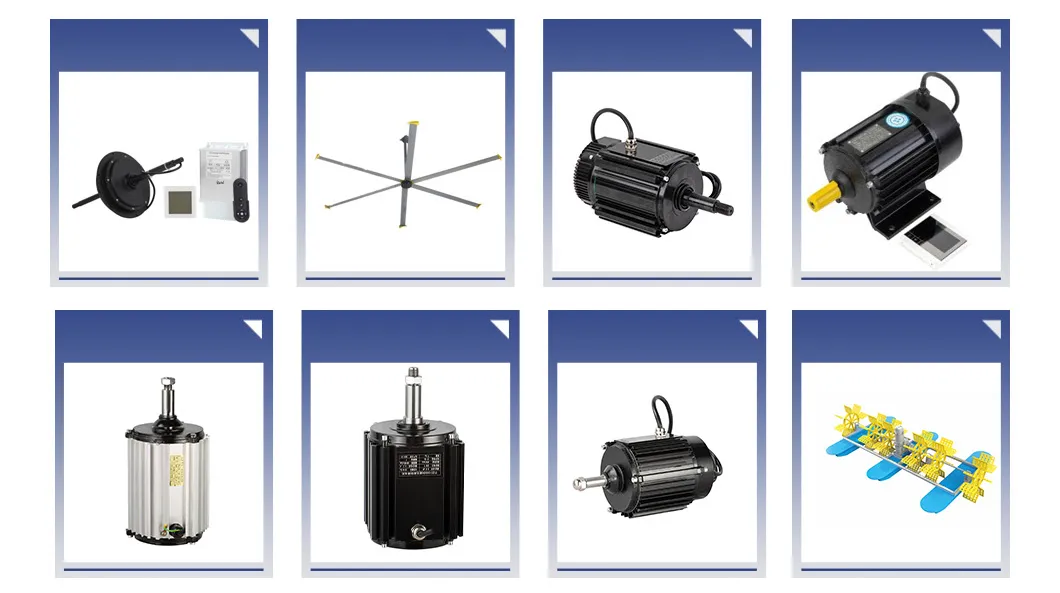 Principales productos de motores y ventiladores